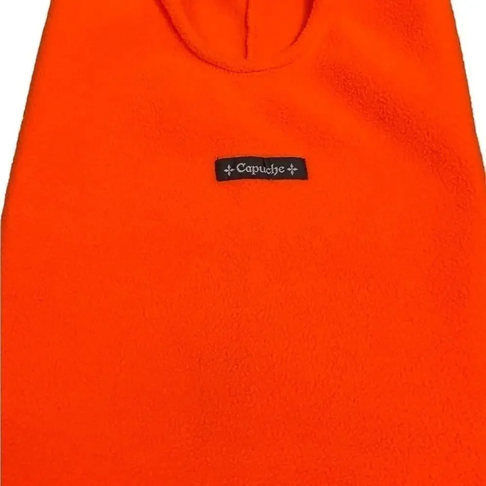 Yukon 2000 Bright Orange Capuche Head Sleeve Warm Ski Snowboard Fleece Hood Med
